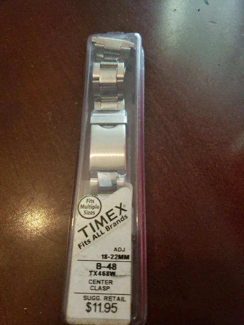 Timex 18-22mm Silver Replacement Watch Band  TX468W