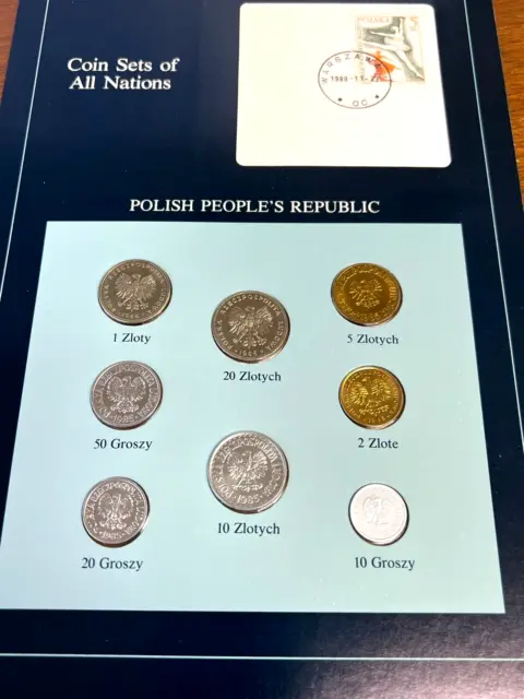 POLAND "Coins Sets of All Nations" Polish 8-Coin UNC Type Set