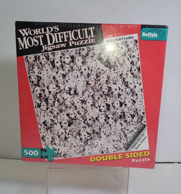 Worlds Most Difficult Jigsaw Puzzle Dalmatians 529pc Double Sided Buffalo Games