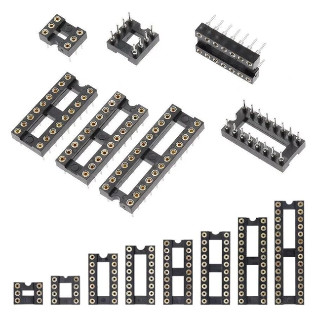 Kit De 66 Supports (sockets) DIL/DIP Pour Circuits Intégrés - 6 à 28 Broches