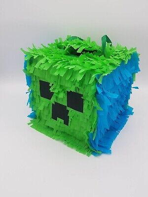 Cubo de piñata Minecraft 15 cm enredadera fiesta de cumpleaños fiesta