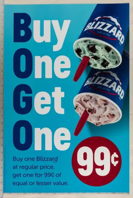 Dairy Queen Poster Backlit Plastic Blizzard Special 17x25 dq2