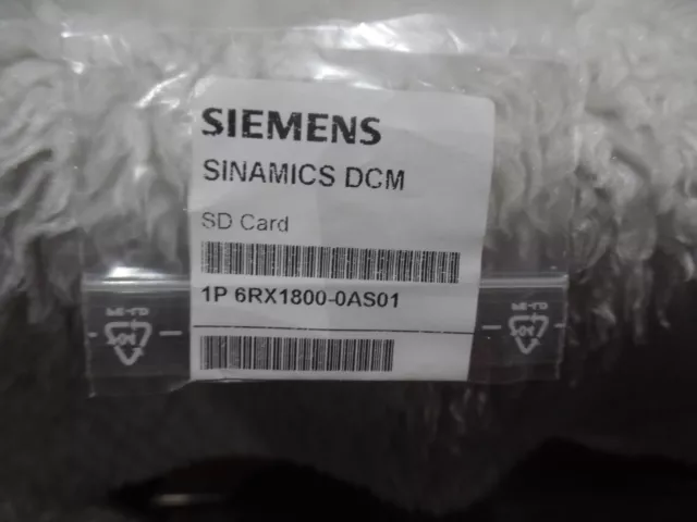 Siemens  6RX1800-0AS01 Memory Card, Sinamics DCM, SD Card SW-Version Sealed Bag 2