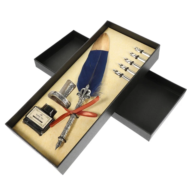 1 juego de plumas de pluma kit de tinta decorativo pluma caligrafía lápiz de inmersión