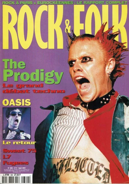 Rock 'N ' Folk  N° 360  -  Prodigy / Oasis / Motley Crue / L 7 / Sweet 75