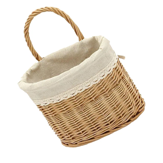 Cadine 6 Ceste Portaoggetti In Rattan Grigio - Plastica Effetto Vimini, 25x19x10 Cm - 4