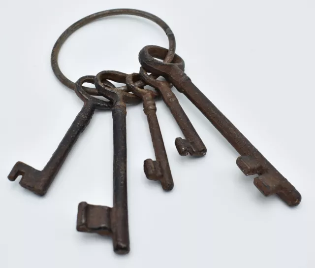 Super Set of Antique Possibly Victorian Iron Jailers Keys