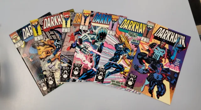 6 COMIC LOT OF DARKHAWK  #1 2 3 4 5 9 (Marvel 1991) 1ST APP, 2ND APP KEY