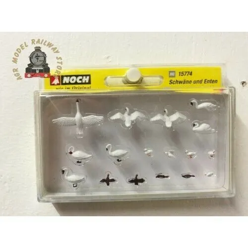 Noch 15774 Swans (8) and Ducks (8) Figure Set - HO / OO Gauge