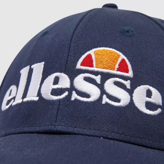 Ellesse Baseballkappe bestickt Logo gebogene Krempe Ragusa marineblau weiß 2