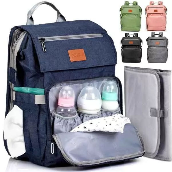 Pillani Diaper Bag Changing Station Portable Baby Supplies Backpack