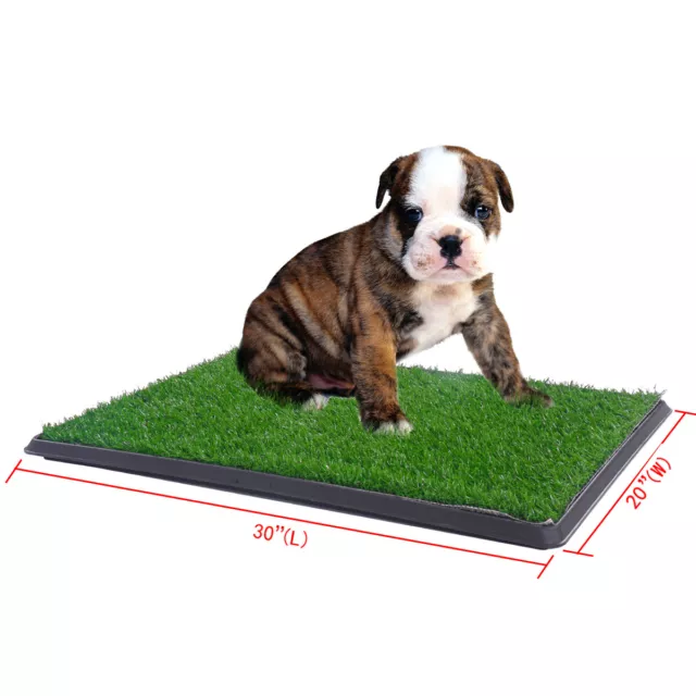 30''x20'' Dog Puppy Pet Potty Training Pee Indoor Toilet Dog Cat Grass Pad Mat