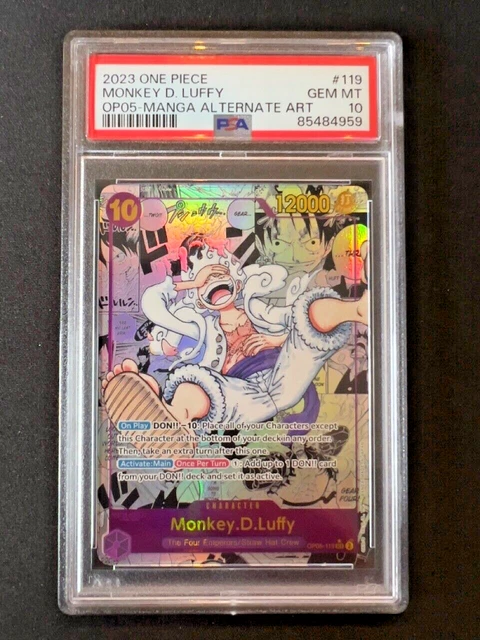 PSA 10 MONKEY D. Luffy Manga Alternate Art - OP05-119 - One Piece