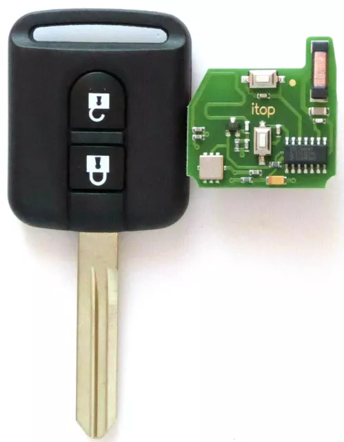 1x Auto Funkschlüssel 2Tasten 434 MHz  7946 Chip FSK ID46 für Nissan Qashqai