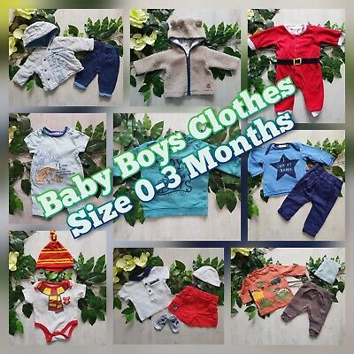 PART#1 Baby Boys Make Build Your Own Bundle Job Lot Size 0-3 Months Set Outfit