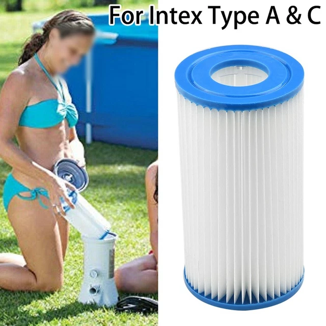 Intex Cartucce Filtranti Tipo H Per Piscina Easy Set - Confezione Da 8 - Compatibili Con Pompa 28601EG, Dacron Facile Da Pulire