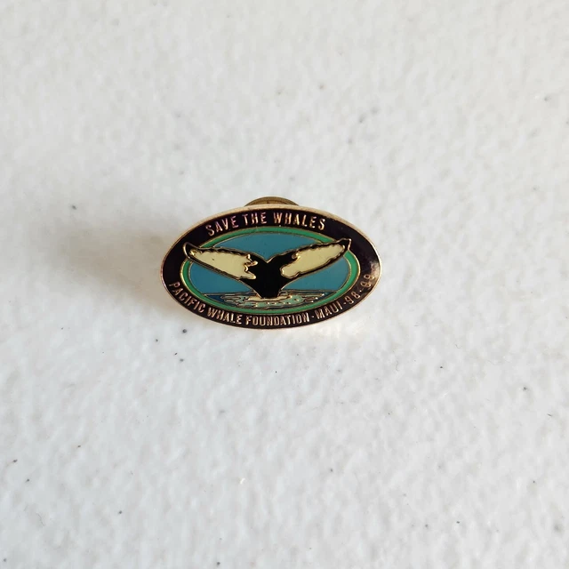 Pacific Whale Foundation Maui Lapel Pin Save the Whales