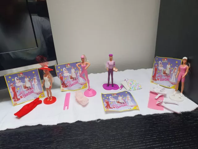 McDonalds Spielzeug - 1 Satz mit 4 diversen Figuren Serie Barbie Happy Meal 1999