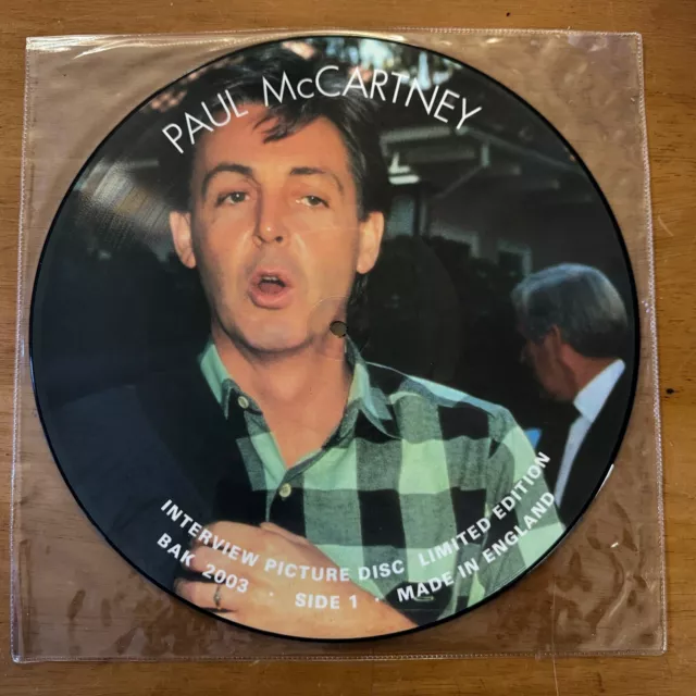 Paul McCartney Vinyl LP Interview Picture Disc Rare BEATLES 2