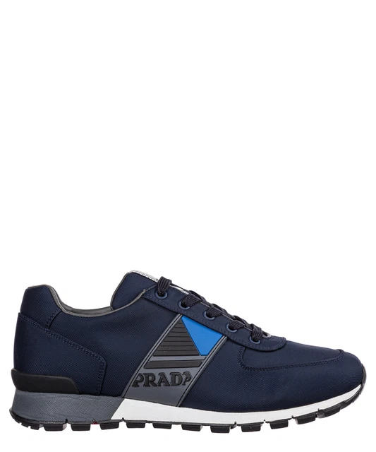 Prada basket homme 4E3198_OQ6_F073A logo Blu tennis sneakers chaussure