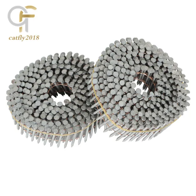 Full Round-Head Hot-Dipped Galvanized 3600× 1-1/4"× 0.092" Ring Coil Siding Nail