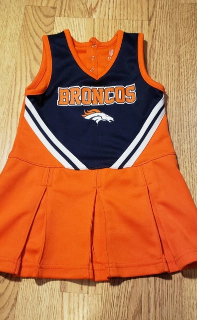 Denver Broncos Football Girls Cheerleader Outfit Size: 3T Orange Blue NFL
