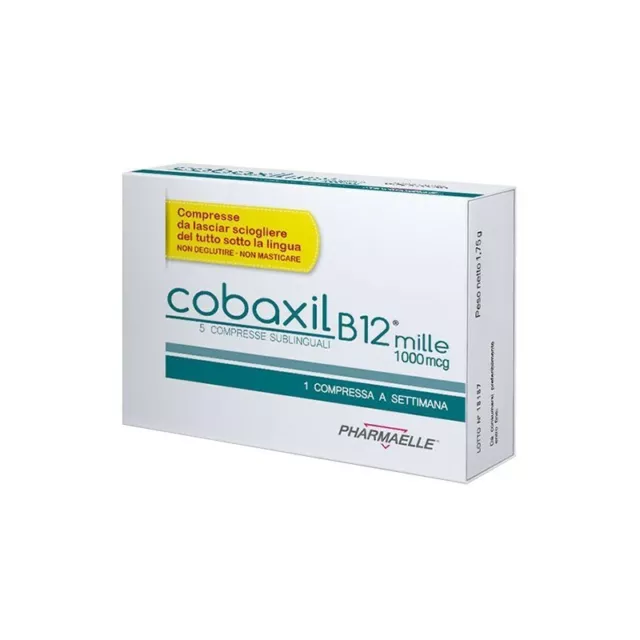 PHARMAELLE Cobaxil B12 1000 mcg 5 compresse - Integratore di vitamina B12