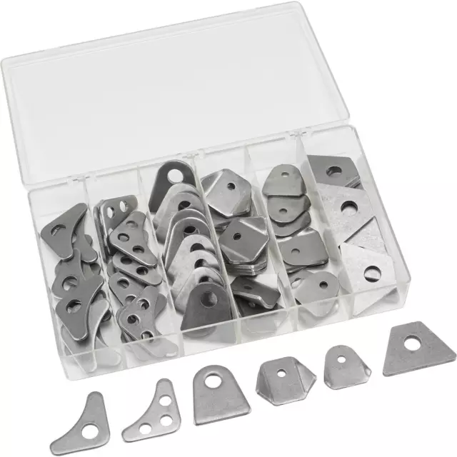 Steel Roll Cage Tubing Weld Gusset Plate/Chassis Tab Kit, 60 Pc