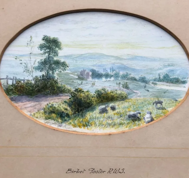 Attr. Myles Birkett Foster Original C19th Watercolour Painting English Landscape