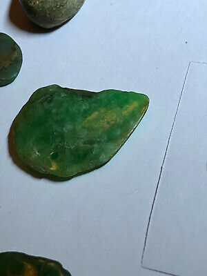 Pre Columbian Mayan Authentic Polished (6) Jade Tubular/ Flat Beads bundle deal 5