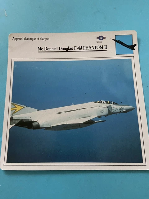 Carte Appareil D’attaque Et D’appui Mc Donnell Douglas F-4J PHANTOM II