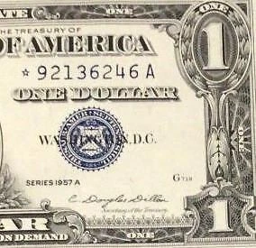 1957A $1 Blue SILVER Certificate *** STAR *** X6246 Choice VF! Crispy Beauty!