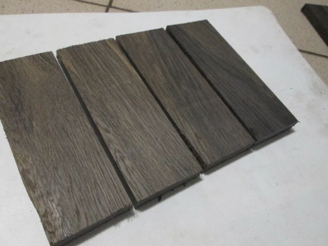4pcs lot Bog Oak morta wood Woodturning/ (50*12*135mm) 1000-5800 Years Old