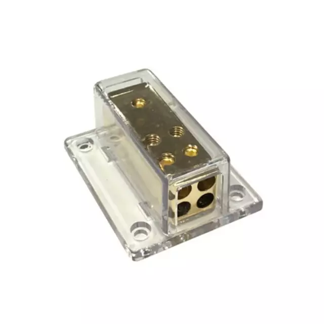 Premium Power Distribution Block Gold 1 In/4 Out Durable Superior High Quality