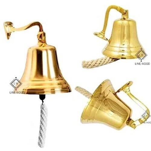 Campana de barco de latón macizo náutico hecha a mano, campana Jumbo...