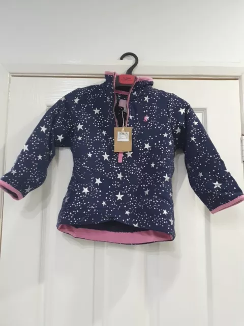 Joules 9 - 10 Years Fairdale Luxe Navy Blue Silver Star Jumper Fleece Lined