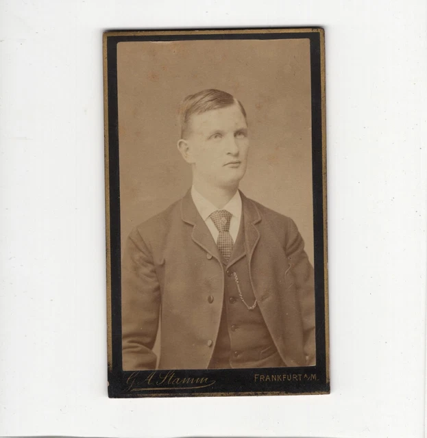 CDV Foto Herrenportrait - Frankfurt Main 1880er