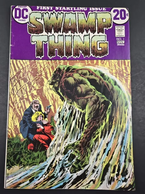 Swamp Thing #1 (DC Comics 1972) VG 1st Solo Swamp Thing Bernie Wrightson Key