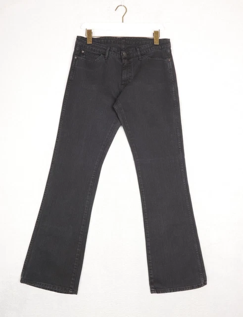 WOMENS WRANGLER IRIS Bootcut Jeans W32 L32 Black Denim Zip Up