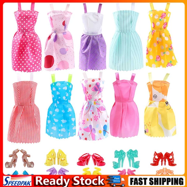 Doll Party Clothes Shoes Dolls Dressup Accessories Family Toys Random (20pcs) Ho