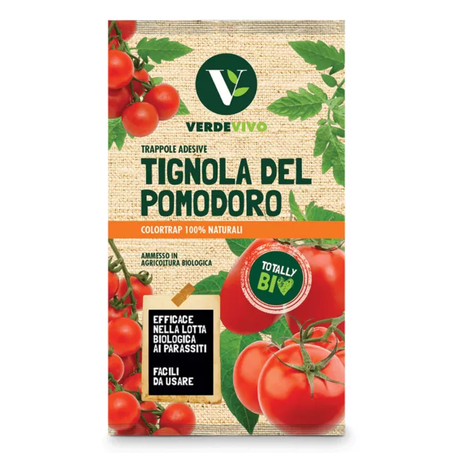 Trappola cromotropica adesiva tignole pomodori scatola 3 pezzi + 3 feromoni VERD