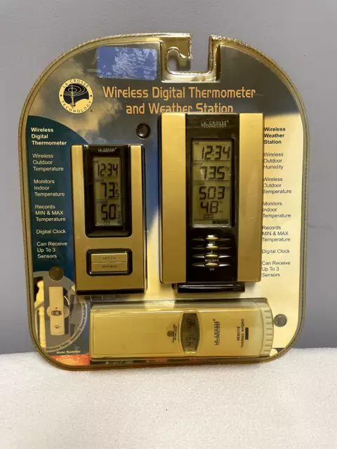 308-1910G La Crosse Technology Wireless Thermometer Weather Station TX191  Green