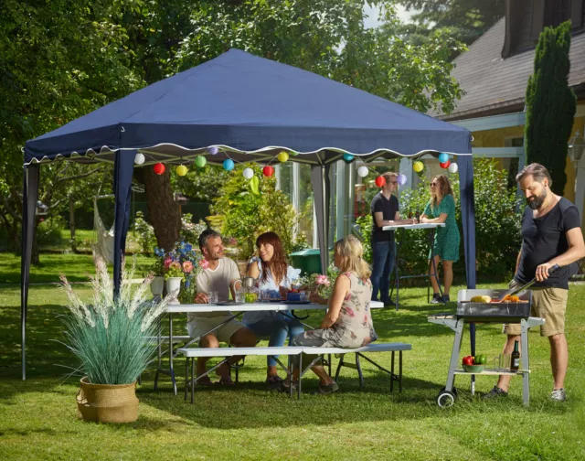 Pavillon Faltpavillon Gartenzelt 3x3m UV-Schutz 50+ Pop-Up Zelt Partyzelt Fest 2