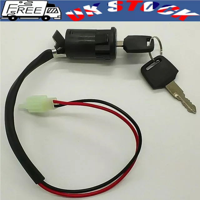 2 Wire  Ignition Barrel Key Quad On/Off Switch  Universal Motorcycle ATV Bike UK