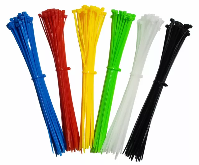 500 stück Kabelbinder Set UV stabil bunt Sortiment farbig Nylon 200mmx2.5mm Rot