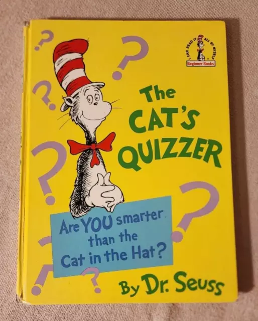 The Cat's Quizzer 1976 Hardcover Dr. Seuss First Edition Printing 8 x 11