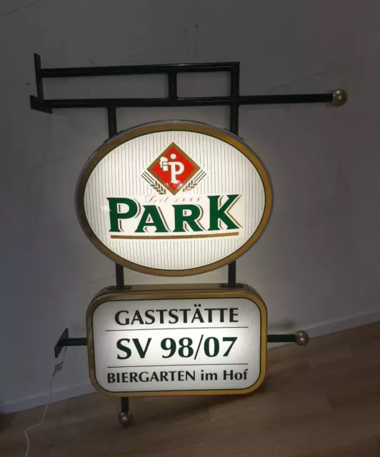 Leuchtreklame Biergartenschild Werbeschild Reklame Werbung