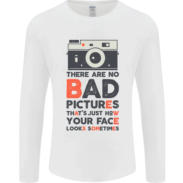 T-shirt a maniche lunghe Photography Your Face Funny Photographer da uomo