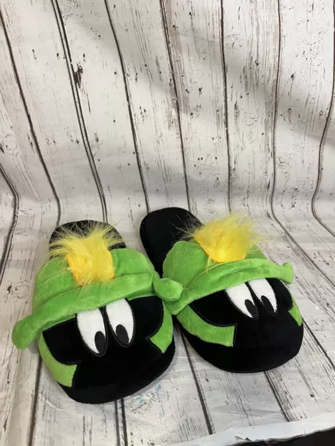 Marvin The Martian Looney Tunes Space Jam Plush House Slippers XL