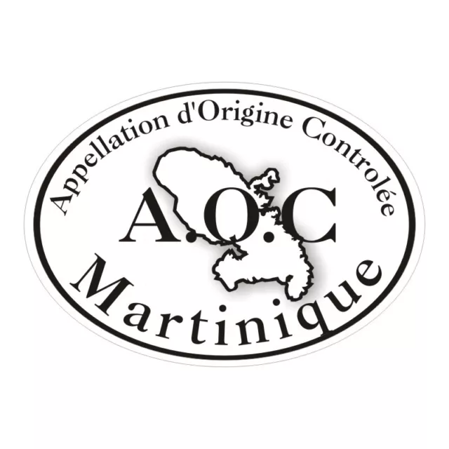 Sticker plastifié MARTINIQUE A.O.C - Madinina - 10cm x 7cm